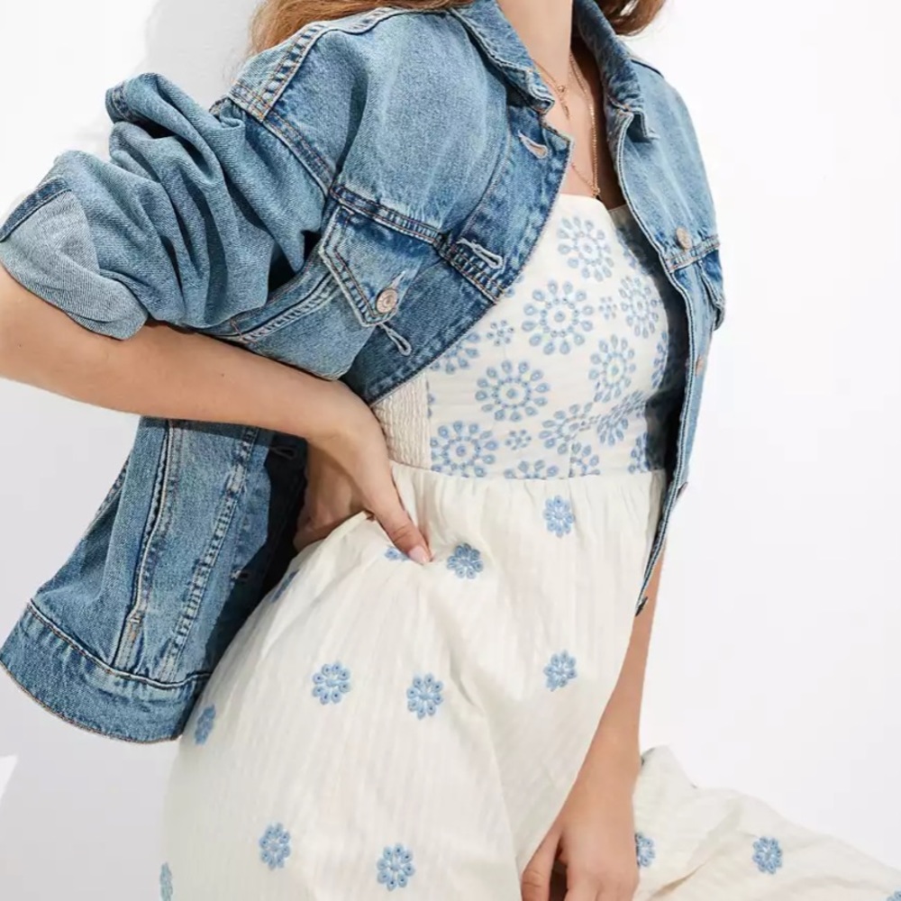 American Eagle Tie-Strap Midi Dress